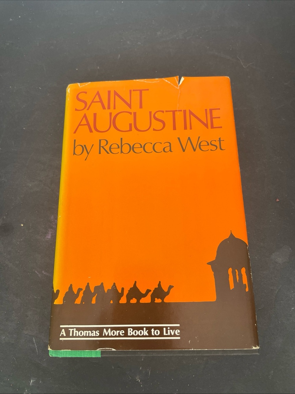 Saint Augustine by Rebecca West - Orange Hardcover Book